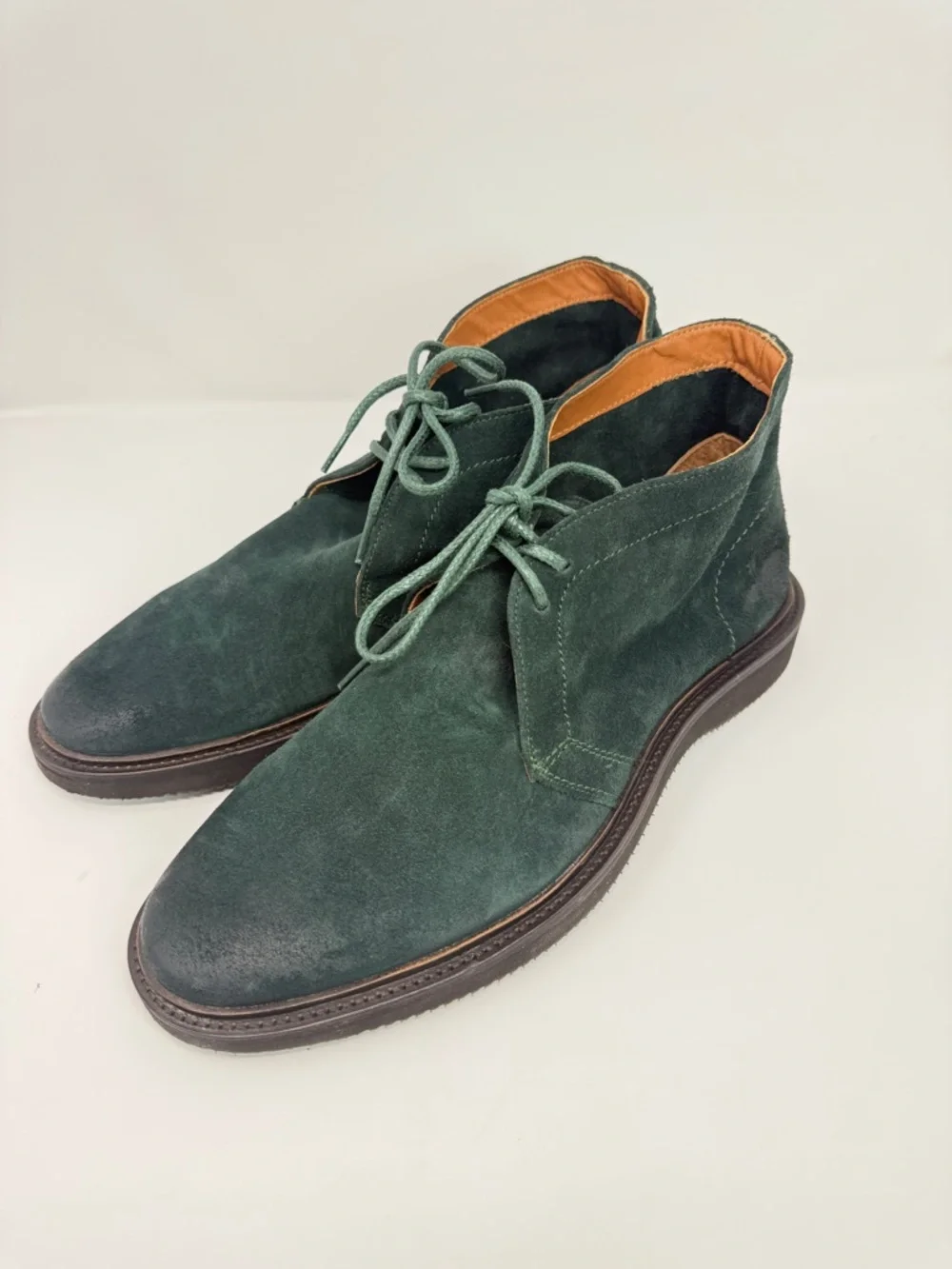 Frye Paul Chukka Lite Lace-Up Ankle Boots Pine Suede Leather Men's Size 11.5D